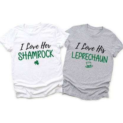 I Love His Her St. Patrick's Day T-shirt Gift For Couple