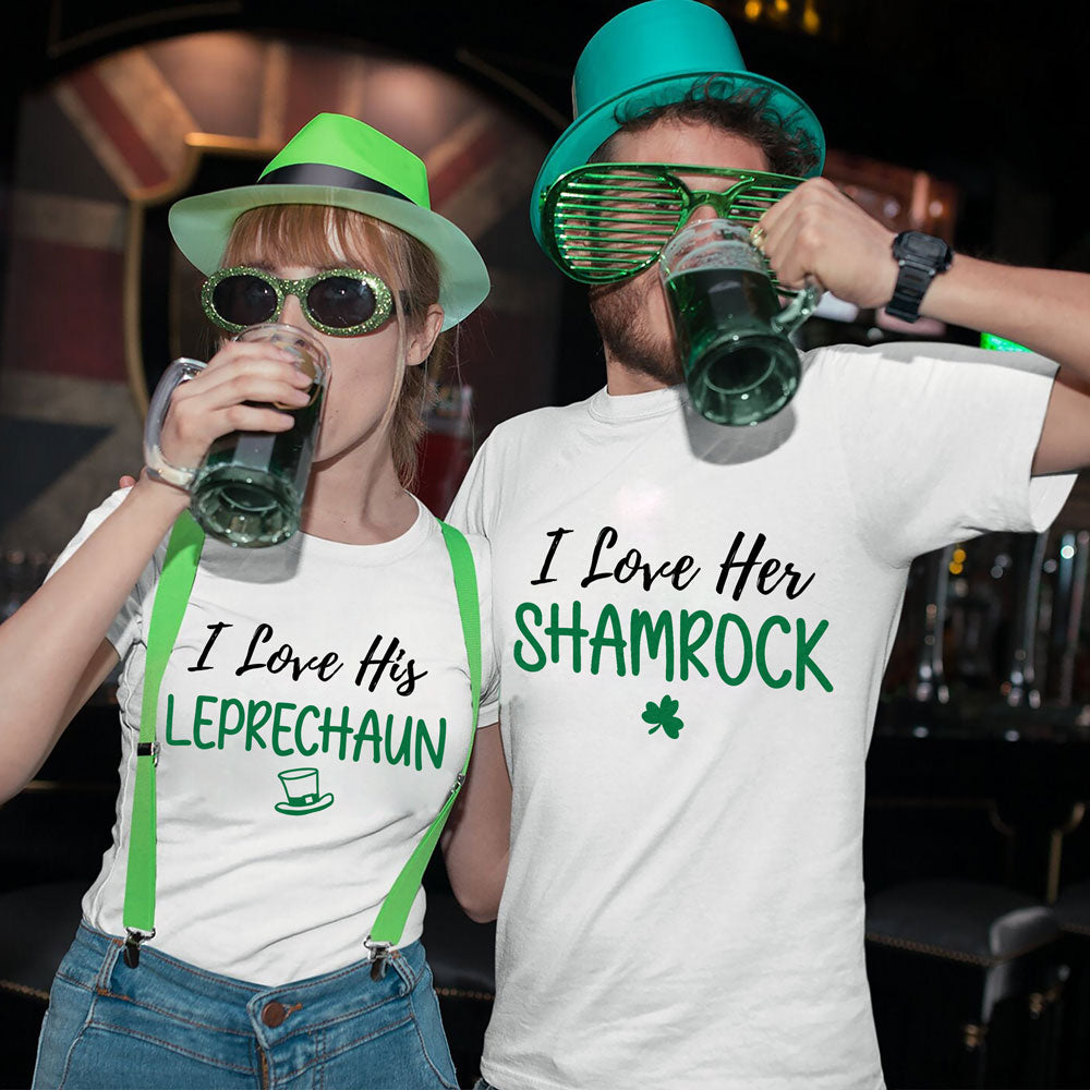 I Love His Her St. Patrick's Day T-shirt Gift For Couple