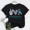 Peace love cure diabetes awareness month tshirt