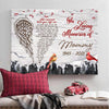 60613-Personalized Sympathy Gift Memorial Canvas Cardinal Bird, In Loving Memories Of Mom Canvas H0