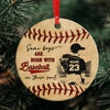 57940-Personalized Baseball Boy Born With Baseball In Soul Ornament Gift For Baseball Son H0