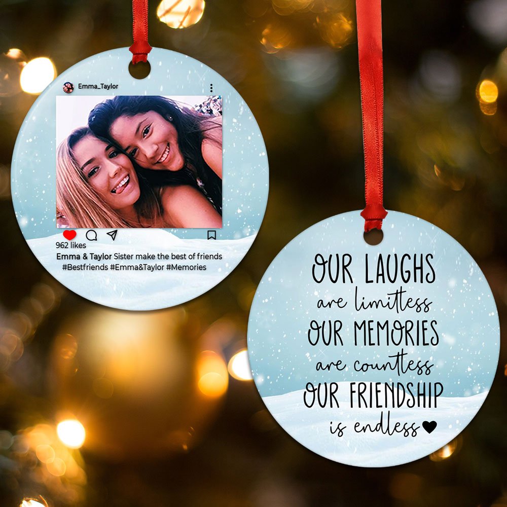 Personalized Christmas Gift For Best Friends Ornament, Best Friends Ch -  Vista Stars - Personalized gifts for the loved ones