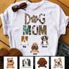 Personalized Dog Mom Leopard Print Custom Dog Breed TShirt