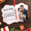 First Christmas Married Calendar Ornament Personalized Gift For Couple