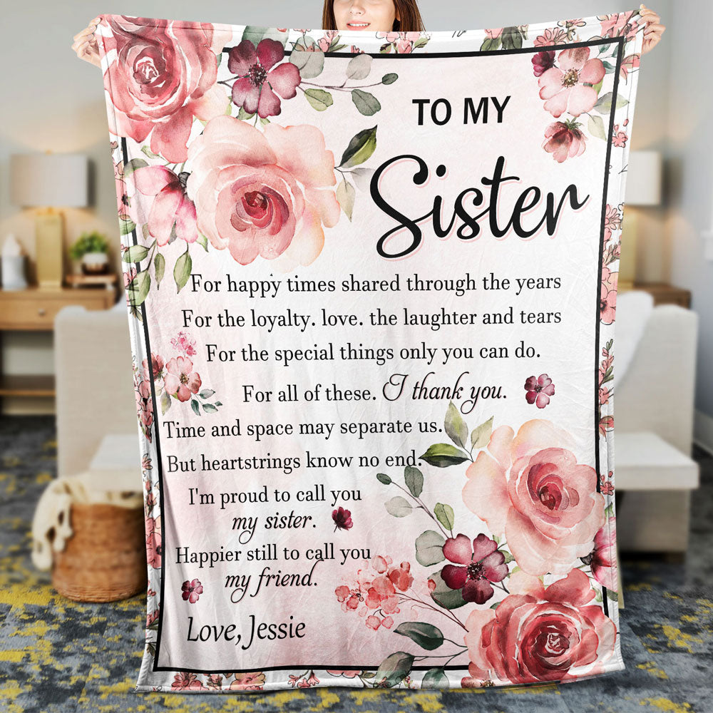 Personalized discount sister blankets