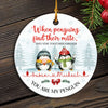 59591-Personalized Christmas Gift For Couple Ornament, Funny Penguins Ornament, You Are My Penguin, Anniversary Gift, Gift For Wife H0