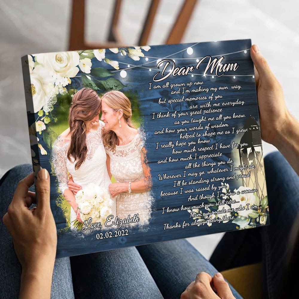 Personalized Gift For Mother Of The Bride From Daughter For Mum Canvas