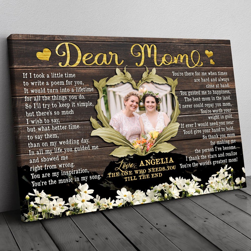 Personalized Picture Frame For Mother Of The Bride Gifts From Daughter  Wedding