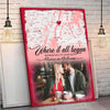 Anniversary Couple Gift Where It All Began Map Personalized Canvas
