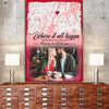 Anniversary Couple Gift Where It All Began Map Personalized Canvas