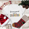 Personalized Christmas Gift For Grandma Promoted To Grandma TShirt