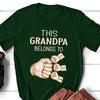 Grandpa With Grandkids Names This Belong To Personalized Shirt