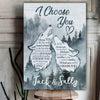 Personalized Gray Wolf Couple Anniversary I Choose You Canvas