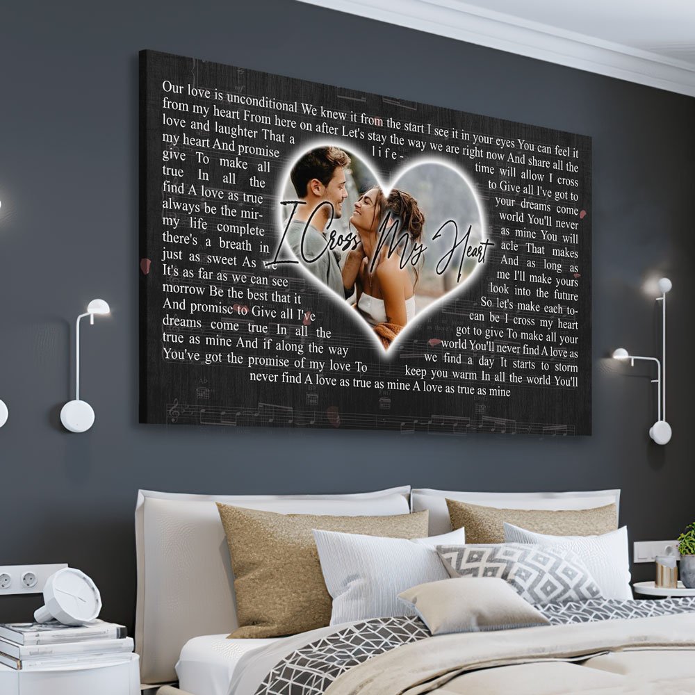 Personalized I Cross My Heart First Song First Dance Poster Canvas