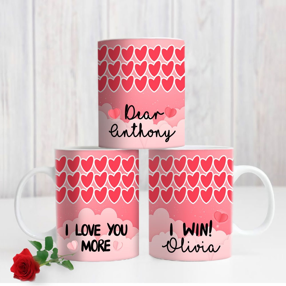 63131-Personalized I Love You More Valentine's Day Gift For Boyfriend, Girlfriend, Husband, Wife, Anniversary Gifts For Him Mug H0
