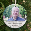 Personalized I Will Carry You With Me Photo Memorial Christmas Ornament