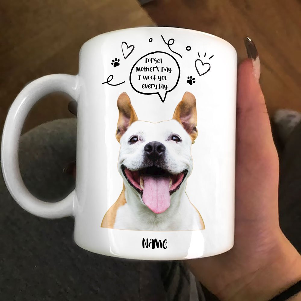Mother's Day Gift For Dog Mom I Woof you Everyday Personalized Mug