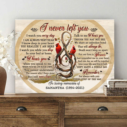 60600-Personalized Memorial Canvas, I Never Left You Canvas H2