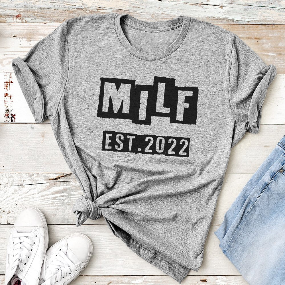New Mom Milf EST Cool Personalized Sweatshirt T Shirt