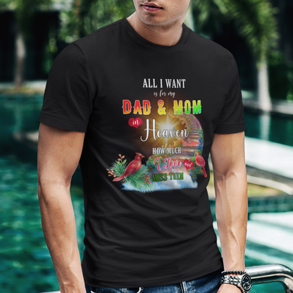 Mom And Dad In Heaven Memorial Mom And Dad TShirt