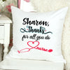 Personalized thanks for all you do nurse pillow