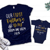 Father&#39;s Day Daddy And Me Floral Matching Personalized Cute Shirt