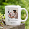 Personalized Photo Gift For Dad Superhero Definition Mug