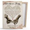 76709-Pinky Swear We&#39;re A Team 3 Personalized Canvas H4