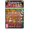 Personalized gifts  Pool rules summer vibes custom name poster canvas