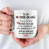 Personalized Thank You Mother In Law Mug