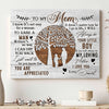 Mom And Son To My Mom Always Be Your Little Boy Personalized Canvas