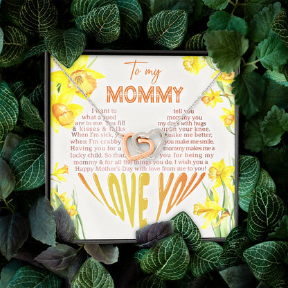 Personalized To My Mommy I Love You Necklace Card