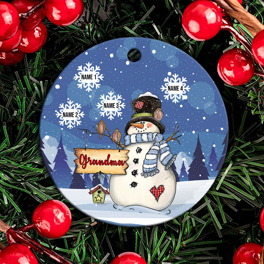 56865-Personalized Christmas Gift For Grandma Ornament, Grandma Ornament With Kids Names H10