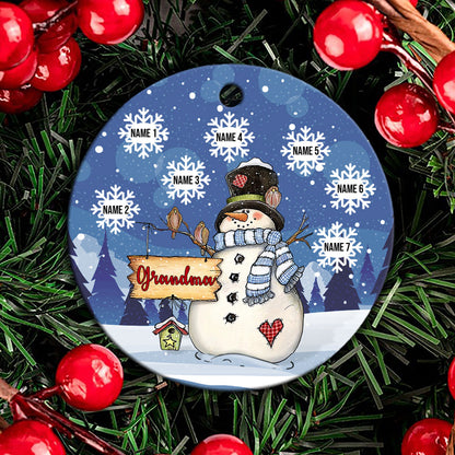 56868-Personalized Christmas Gift For Grandma Ornament, Grandma Ornament With Kids Names H1