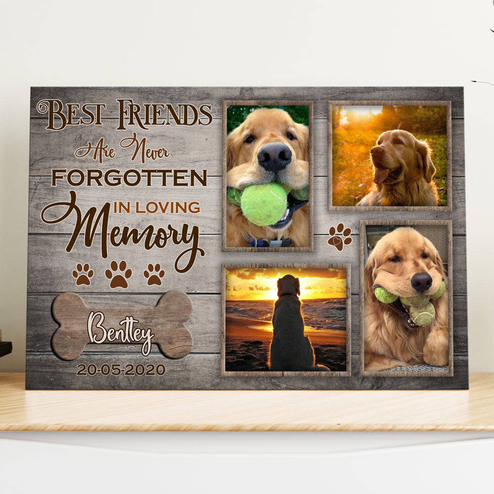 Pet Dog Cat Memorial Best Friend Personalized Canvas