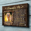 Pet Dog Remember Me Memorial Personalized Canvas