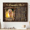 Pet Dog Remember Me Memorial Personalized Canvas