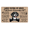 Pet Lovers Dog Cat When Visiting My House Funny Personalized Doormat