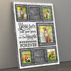 Pet Memorial Dog Cat Left Paw Prints On Heart Personalized Canvas