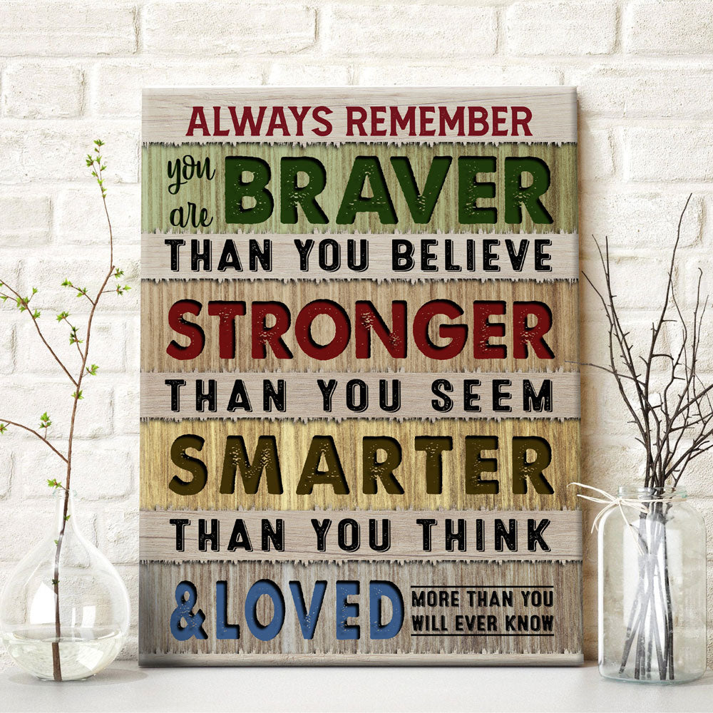 Always Remember You Are Braver Than You Believe Stronger Than 