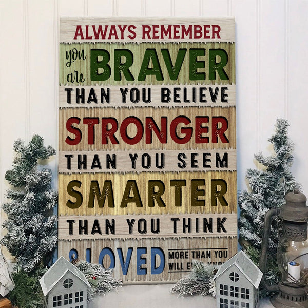 Always Remember You Are Braver Than You Believe Stronger Than 