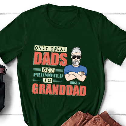 Promoted to New Grandpa To Be 1st Father's Day Personalized Cool Shirt