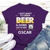 Personalized Gift For Dog Lover Drink Beer And Hang With My Dog Tshirt