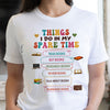 Reading Book Lover Librarian Things I Do In My Spare Time Funny Shirt