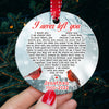 Red Cardinal Sympathy I Never Left You Personalized Memorial Ornament