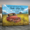 Farmhouse Old Red Truck Barn Christian Canvas Wall Art