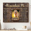 Remember Me With Smiles Dog Memorial Pet Personalized Canvas