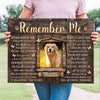 Remember Me With Smiles Dog Memorial Pet Personalized Canvas