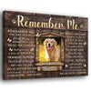 Remember Me With Smiles Dog Memorial Pet Personalized Canvas