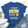 Personalized Gift For Dog Lover Drink Beer And Hang With My Dog Tshirt